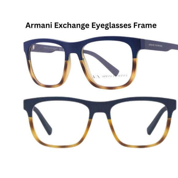 New Men's A|X ARMANI EXCHANGE Square Eyeglass Frames 100% Authentic - Picture 3 of 8